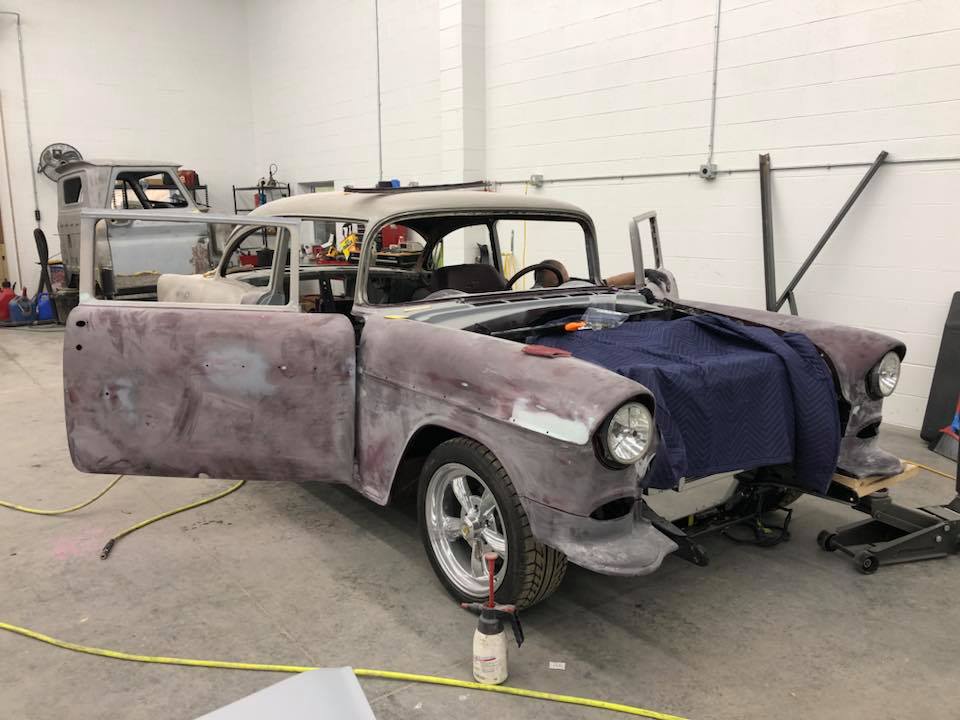 American Classic Restorations 55 chevy ready to paint